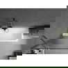 Mexen Next vonios pertvara su 1 sparnu 70 x 150 cm, dryžuota, šepetuota ginklų pilka - 895-070-000-00-09-66