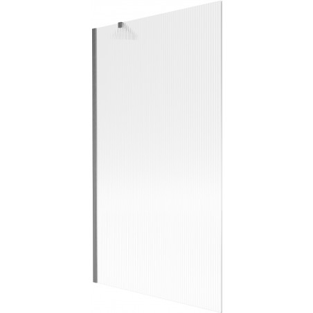 Mexen Next vonios širmos 1-durės 100 x 150 cm, juostos, ginklinės pilkos matinės - 895-100-000-00-09-66