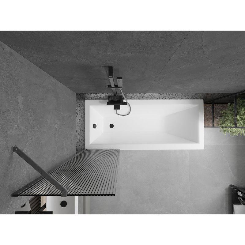 Mexen Next vonios pertvara 1-duris 50 x 150 cm, dryžiai, ginklų metalas - 895-050-000-00-09-95