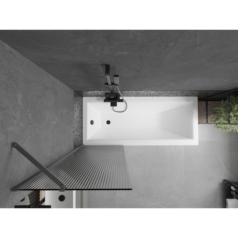 Mexen Next vonios pertvara 1-durų 60 x 150 cm, dryžuota, ginkluotas metalas - 895-060-000-00-09-95