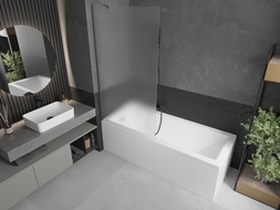 Mexen Next vonios uždanga 1-durų 90 x 150 cm, matinė, pistoletinis metalas - 895-090-000-00-30-95