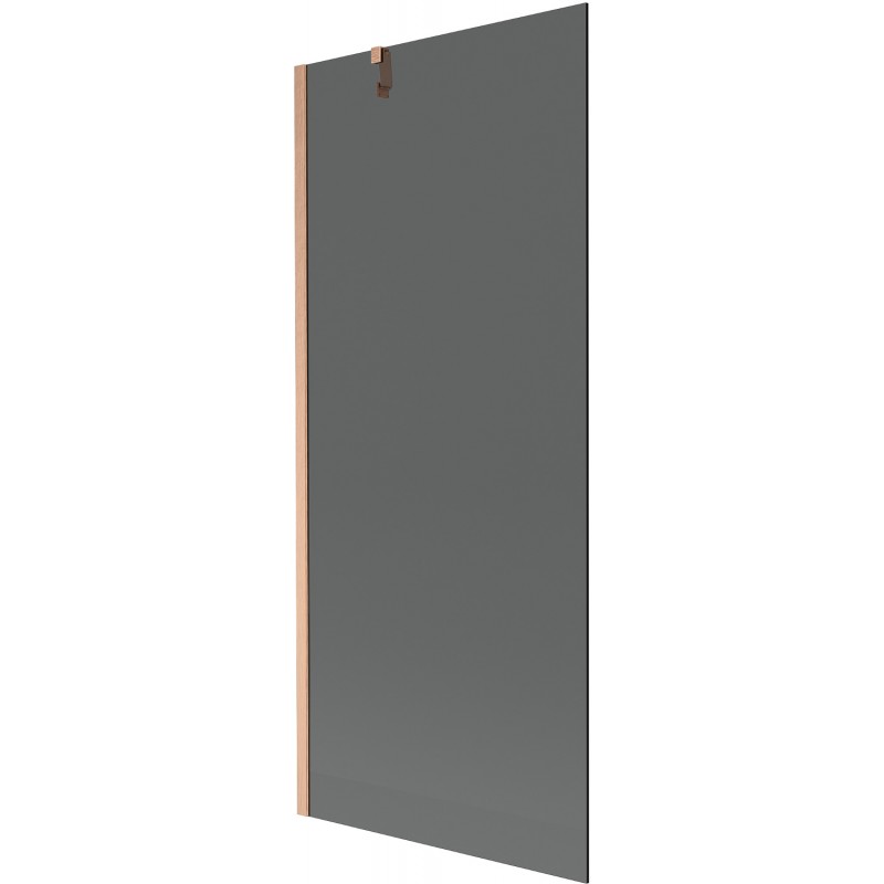 Mexen Next vonios skydelis, 1-duris, 80 x 150 cm, grafitas, šlifuotas varis - 895-080-000-00-40-65