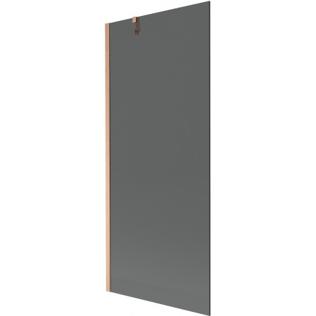 Mexen Next vonios skydelis, 1-duris, 80 x 150 cm, grafitas, šlifuotas varis - 895-080-000-00-40-65