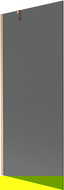 Mexen Next vonios skydelis, 1-duris, 80 x 150 cm, grafitas, šlifuotas varis - 895-080-000-00-40-65