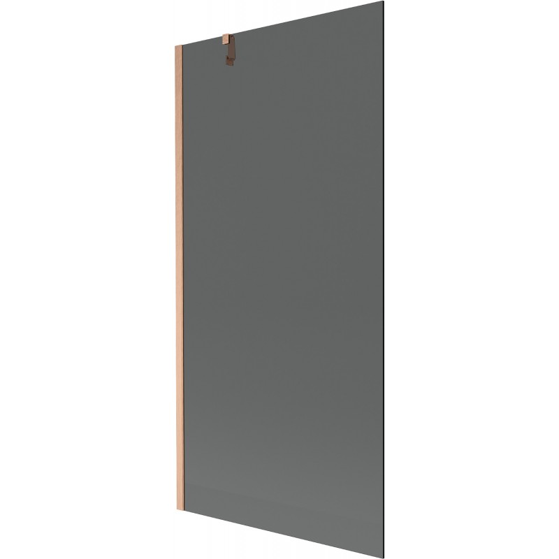 Mexen Next vonios ekranas, 1-sparnas 90 x 150 cm, grafitas, šepečiu dengta varis - 895-090-000-00-40-65