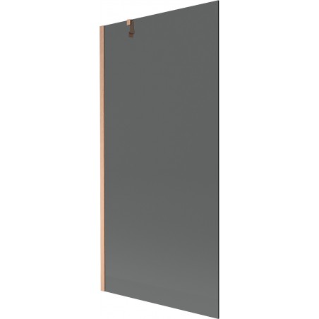 Mexen Next vonios ekranas, 1-sparnas 90 x 150 cm, grafitas, šepečiu dengta varis - 895-090-000-00-40-65