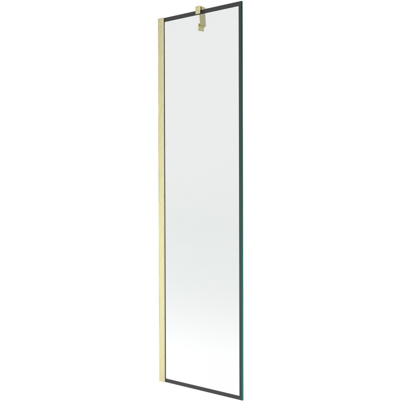 Mexen Next vonios kambario užuolaidos, 1 sparno 50 x 150 cm, juodas raštas, šlifuotas auksine spalva - 895-050-000-00-70-55