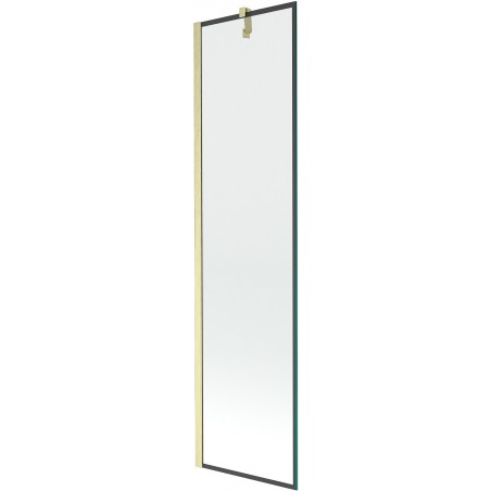 Mexen Next vonios kambario užuolaidos, 1 sparno 50 x 150 cm, juodas raštas, šlifuotas auksine spalva - 895-050-000-00-70-55