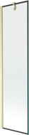 Mexen Next vonios pertvara 1 sparno 50 x 150 cm, juodas rėmelis, aukso šepetėlis - 895-050-000-00-70-55
