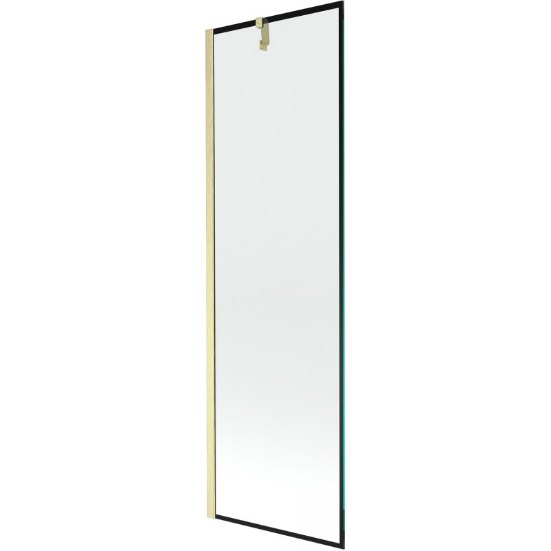 Mexen Next vonios ekranas 1-duris 60 x 150 cm, juodas raštas, auksinis šlifuotas - 895-060-000-00-70-55