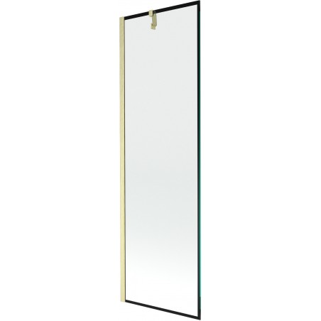 Mexen Next vonios ekranas 1-duris 60 x 150 cm, juodas raštas, auksinis šlifuotas - 895-060-000-00-70-55
