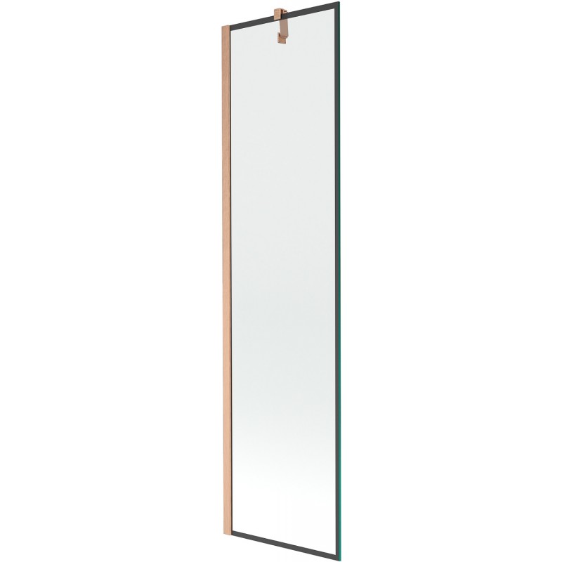 Mexen Next vienos dalies vonios pertvara 50 x 150 cm, juodas raštas, šveista varis - 895-050-000-00-70-65