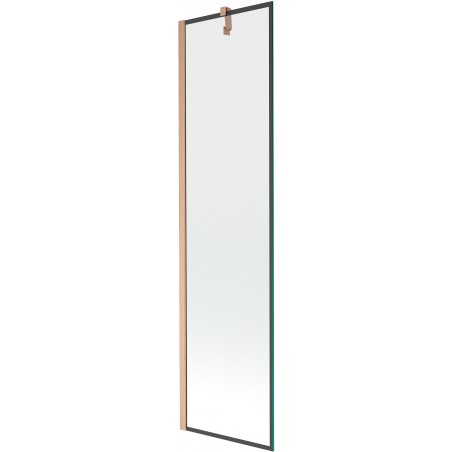Mexen Next vienos dalies vonios pertvara 50 x 150 cm, juodas raštas, šveista varis - 895-050-000-00-70-65