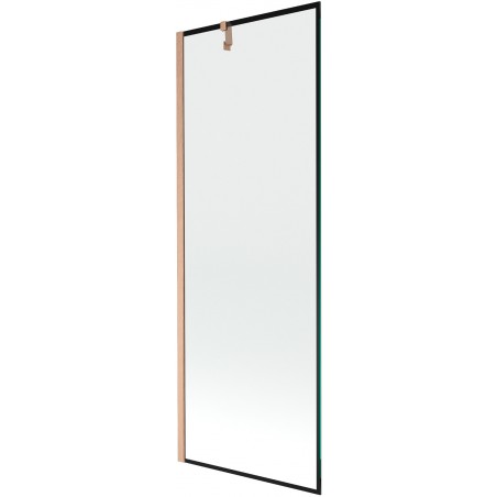 Mexen Next vonios širmos 1-durys 70 x 150 cm, juodas raštas, šlifuotas varis - 895-070-000-00-70-65