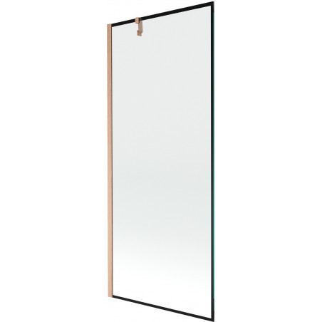 Mexen Next vonios širmos 1-durų 80 x 150 cm, juodas raštas, šlifuotas varis - 895-080-000-00-70-65