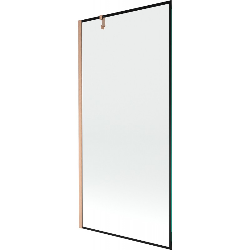 Mexen Next vonios pertvara 1-durų 90 x 150 cm, juodas raštas, šlifuotas varis - 895-090-000-00-70-65