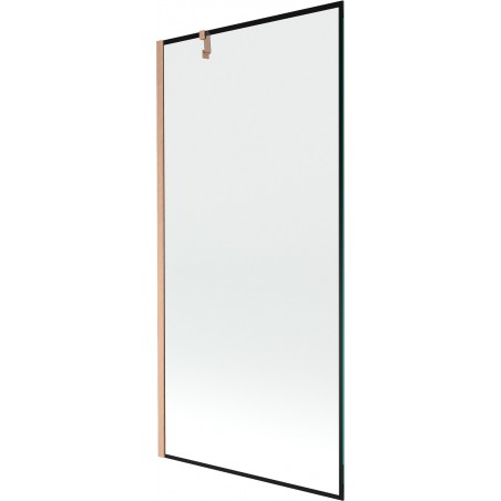 Mexen Next vonios pertvara 1-durų 90 x 150 cm, juodas raštas, šlifuotas varis - 895-090-000-00-70-65