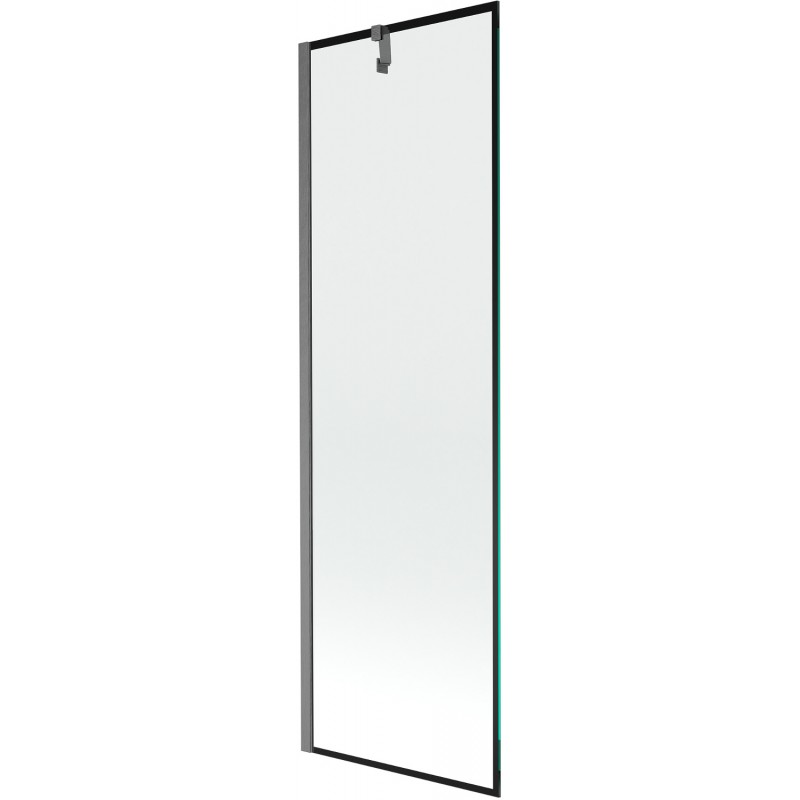 Mexen Next vonios pertvara 1-duris 60 x 150 cm, juodas rėmas, gun gray šukuotas - 895-060-000-00-70-66