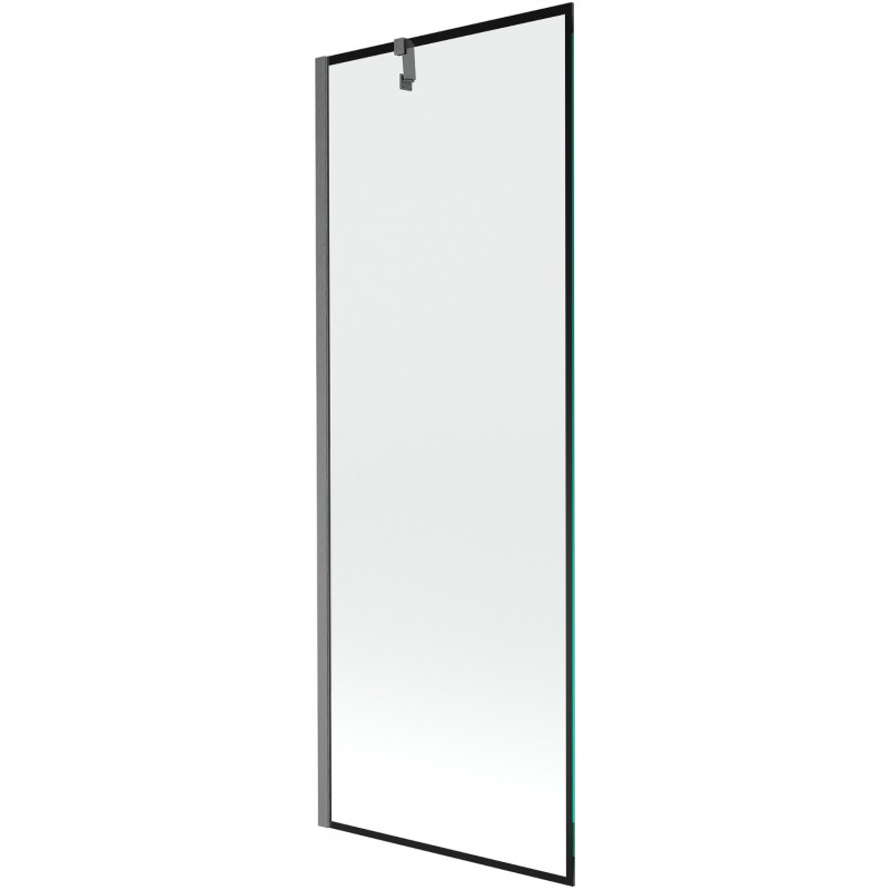 Mexen Next vonios ekranas 1-duris 70 x 150 cm, juodas raštas, šlifuotas tamsiai pilkas - 895-070-000-00-70-66