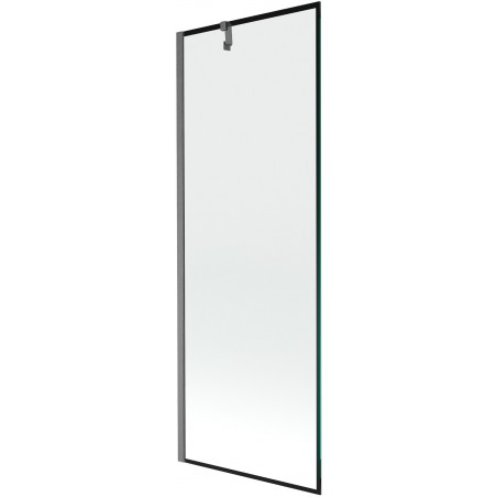 Mexen Next vonios ekranas 1-duris 70 x 150 cm, juodas raštas, šlifuotas tamsiai pilkas - 895-070-000-00-70-66