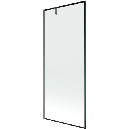 Mexen Next vonios ekranas 1-sparnas 80 x 150 cm, juodas raštas, šepetu tonas pilka - 895-080-000-00-70-66