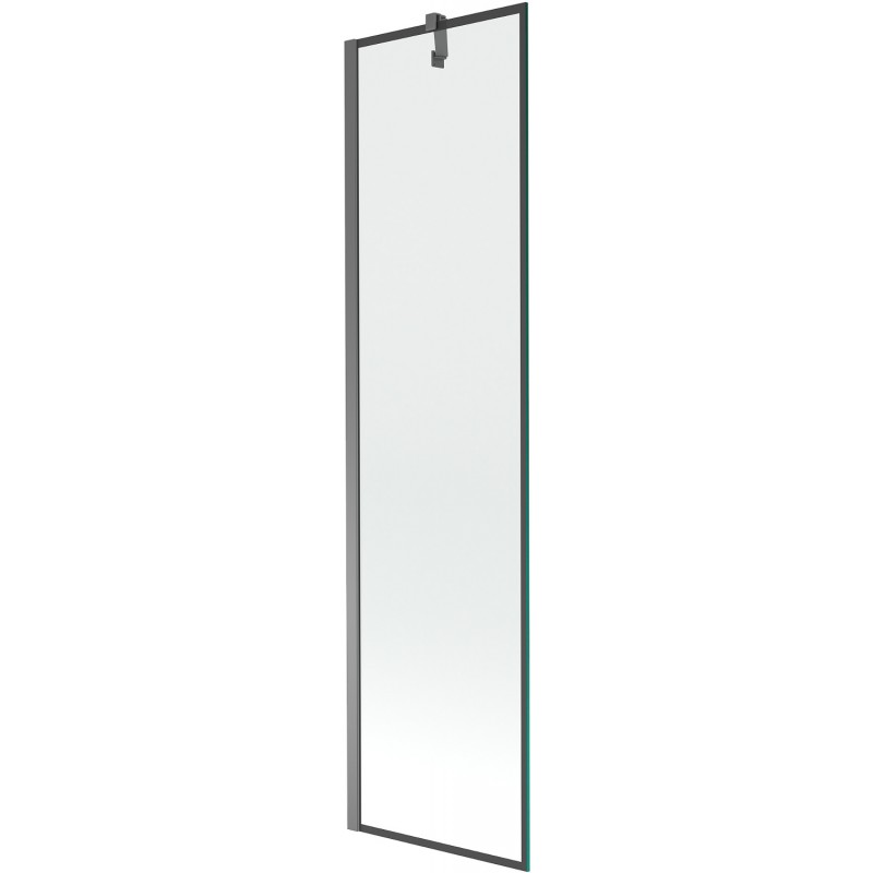 Mexen Next vieno sparno vonios širma 50 x 150 cm, juodas rėmas, gun metal - 895-050-000-00-70-95