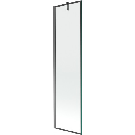 Mexen Next vieno sparno vonios širma 50 x 150 cm, juodas rėmas, gun metal - 895-050-000-00-70-95