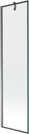 Mexen Next vieno sparno vonios širma 50 x 150 cm, juodas rėmas, gun metal - 895-050-000-00-70-95