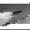 Mexen Next vonios panelis, vienos dalies 50 x 150 cm, juodas raštas, šlifuotas nikelis - 895-050-000-00-70-97