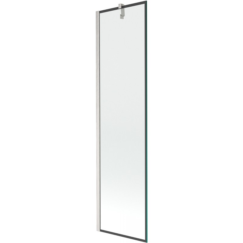 Mexen Next vonios panelis, vienos dalies 50 x 150 cm, juodas raštas, šlifuotas nikelis - 895-050-000-00-70-97