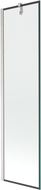 Mexen Next vonios ekranas, vienos dalies 50 x 150 cm, juodas rėmelis, šlifuotas nikelis - 895-050-000-00-70-97
