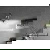 Mexen Next vonios ekrano viena dalis 60 x 150 cm, juodas raštas, šlifuotas nikelis - 895-060-000-00-70-97