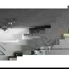 Mexen Next vonios pertvara 1-durų 90 x 150 cm, juodas raštas, šlifuotas nikelis - 895-090-000-00-70-97