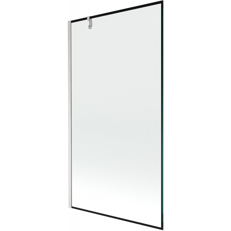 Mexen Next vonios pertvara 1-duris 100 x 150 cm, juodas rėmas, šepečiu sutvarkytas nikelis - 895-100-000-00-70-97