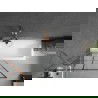Mexen Next vonios pertvara 1 sparno 90 x 150 cm, juodas raštas, šlifuota varis - 895-090-000-00-77-65