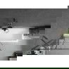 Mexen Next vonios ekrano 1-durų 80 x 150 cm, juodas raštas, gun gray šlifuotas - 895-080-000-00-77-66