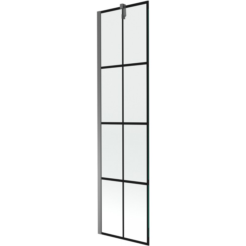 Mexen Next vonios sienelė 1-durė 50 x 150 cm, juodas raštas, šautuvo metalas - 895-050-000-00-77-95