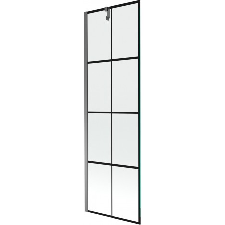 Mexen Next vonios sienelė 1-duris 60 x 150 cm, juodas tinklelis, gun metal - 895-060-000-00-77-95