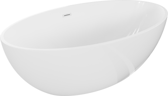 Mexen Nike laisvai pastatoma vonia 175 x 100 cm, balta, baltas perteklius - 54071751000-20