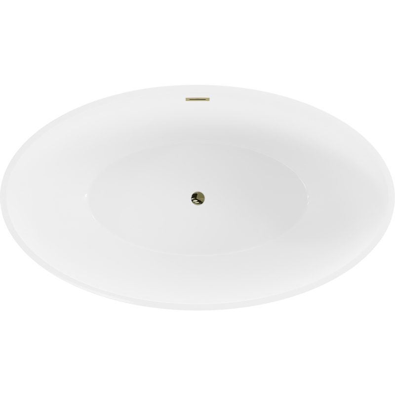 Mexen Nike laisvai pastatoma vonia 175 x 100 cm, balta, auksinis perpylimas - 54071751000-50