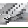 Mexen Nike laisvas vonios kambarys 175 x 100 cm, balta, gun metal - 54071751000-95