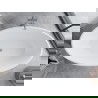 Mexen Nike laisvas vonia 175 x 100 cm, balta, šukos nikelis - 54071751000-97