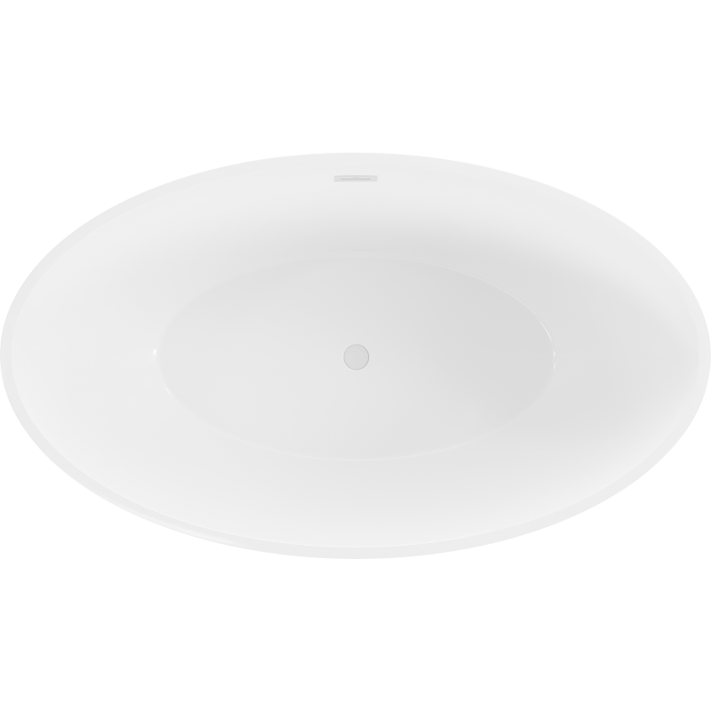 Mexen Nike laisvai stovinti vonia 175 x 100 cm, balta/juoda, balta perpildymo anga - 54071751075-20