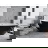 Mexen Nike laisvai stovinti vonia 175 x 100 cm, balta/juoda, chromo perviršius - 54071751075-01