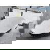 Mexen Nike laisvai stovinti vonia 175 x 100 cm, balta/juoda, auksinis šepetuotas perteklius - 54071751075-55