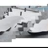 Mexen Nike laisvai pastatoma vonia 175 x 100 cm, balta/juoda, baltas perliukas - 54071751075-20