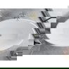Mexen Nike laisvai stovinti vonia 175 x 100 cm, balta/juoda, auksinis šepetuotas perteklius - 54071751075-55