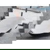 Mexen Nike laisvai pastatoma vonia 175 x 100 cm, balta/juoda, varis šlifuota - 54071751075-65
