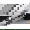 Mexen Nike laisvai stovinti vonia 175 x 100 cm, balta/juoda, persipylimas rožinis auksas - 54071751075-60