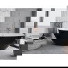 Mexen Nike laisvai pastatoma vonia 175 x 100 cm, balta/juoda, varis šlifuota - 54071751075-65